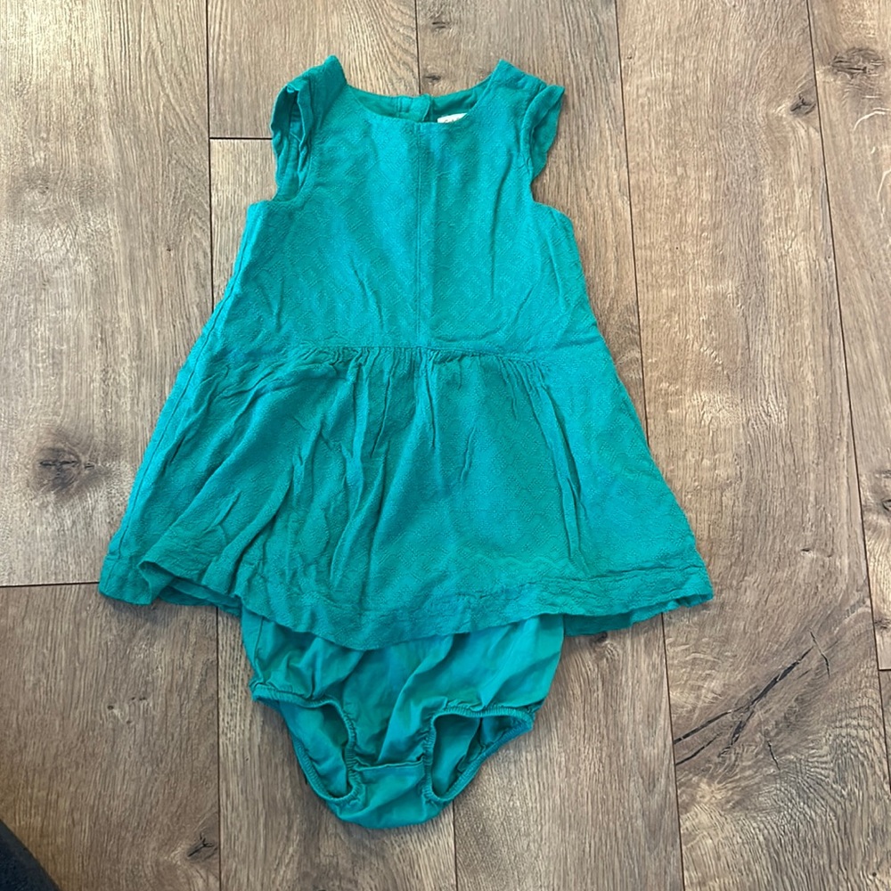 Cat & Jack Kelly Green Dress with Bloomers